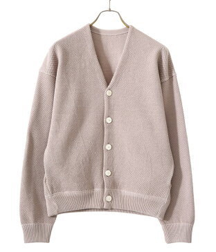 【送料無料】crepuscule / クレプスキュール : Moss stitch V/N cardigan : モス スティッチ Vネック カーディガン メンズ : 2101-002【COR】【REA】