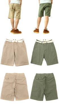 【期間限定送料無料!】MASTER&CO / マスター＆コー ： Short Chino Pant with Belt ： チノ パンツ ショーツ ベルト ： MC075 【STD】