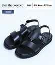 コーチ 革ベルト メンズ 【送料無料】foot the coacher / フットザコーチャー : SS BELT SANDALS(GLOXI CUT SOLE) / 全2色 : SSベルト サンダル ブラック グレー 軽量 アジャスト レザーサンダル クッション性 インソール ビブラム シンプル カジュアル Vi-Lite : FTC2212008【COR】