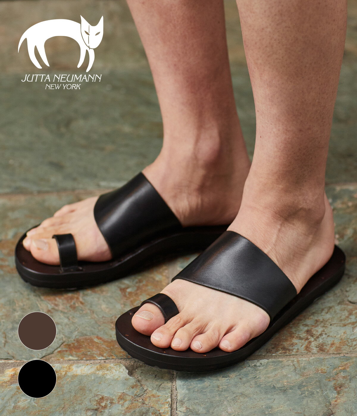 Jutta Neumann / ユッタ ニューマン : ALICE-BIRKEN SOLE ROUND TOE / 全2色 : アリス ビルケンソール ラウンド トゥ サンダル レザー レザーサンダル メンズ ニューヨーク アメリカ 高級革 ラティーゴレザー クッション性 : ALICE-SANDAL【MUS】【BJB】