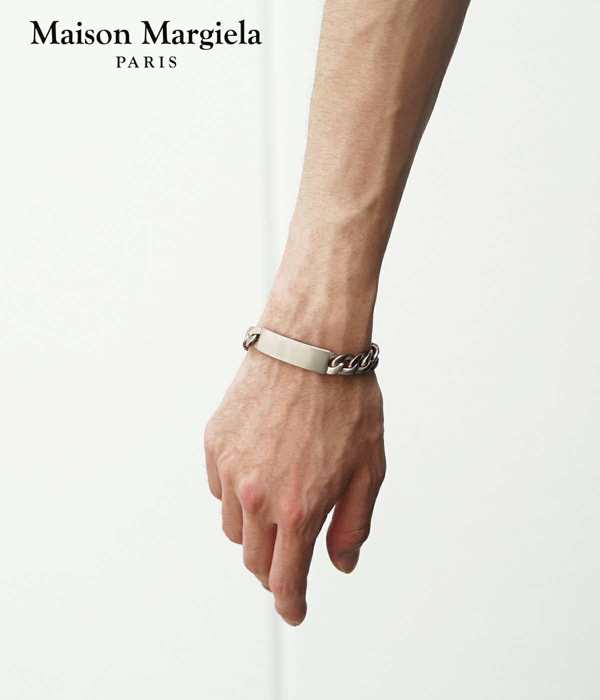 【送料無料】Maison Margiela / メゾン マルジェラ : ID BRACELET / 全2色 : アイディー ブレスレット シルバー925 スターリングシルバー ゴールド プレート ミニマル シンプル アクセサリー ギフト プレゼント イタリア製 ユニセックス : SI8UY0004-SV0130【RIP】【BJB】