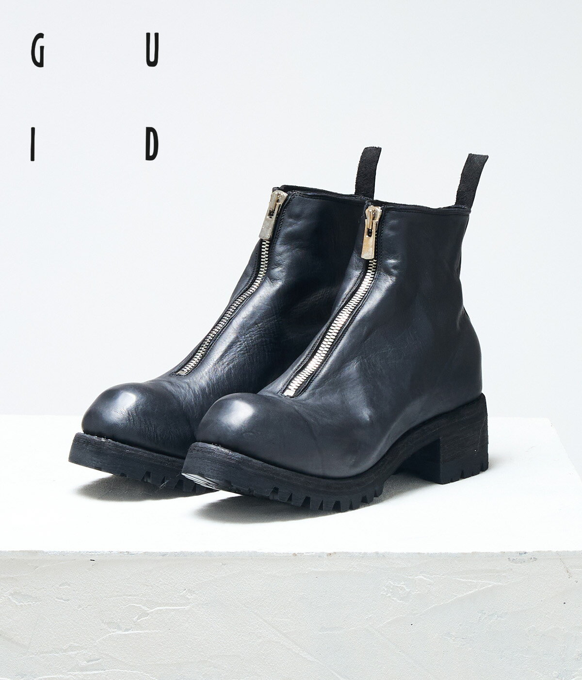 [送料無料]GUIDI : PL1V FRONT ZIP BOOTS HORSE FULL GRAIN : PL1V-HORSE[RIP]
