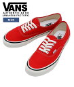 VANS CLASSICS / バンズ クラシック : AUTHENTIC 44 DX (ANAHEIM FACTORY) : ヴァンズ オーセンティック アナハイム ファクトリー アメリカ 靴 スニーカー シューズ メンズ レッド ローカット カジュアル オールシーズン : VN0A38ENMR9【PIE】