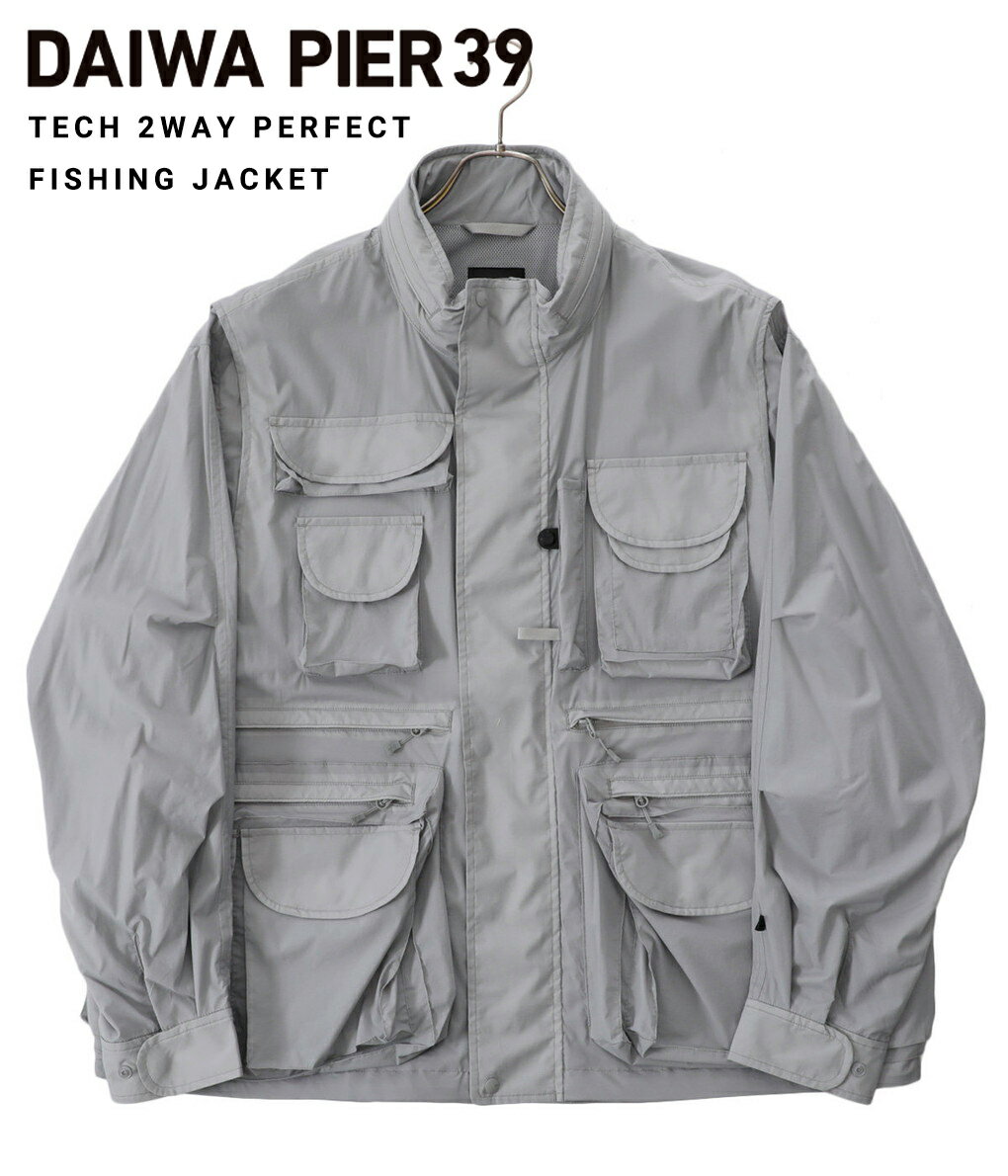 楽天ARKnetsDAIWA PIER39 / ダイワ ピアサーティナイン : TECH 2WAY PERFECT FISHING JACKET : 全2色 テック 2ウェイ パーフェクト フィッシング ジャケット ベスト メンズ ブラック モカブラウン グレー ポケットワーク 釣り : BJ-28023【PIE】