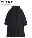 CLANE / クラネ : 【レディース】BALLOON HOODIE LONG DOWN COAT : バルーン フーディー ロング ダウン コート アウター コート ボリューム ダブルジップ 襟長め 保温性 ポケット ブラック シンプル カジュアル 秋冬 : 15101-0092【DEA】