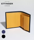 エッティンガー 財布（メンズ） 【送料無料】ETTINGER / エッティンガー : Mini Wallet +Coin Pocket Bridle : 財布 ミニウォレット レザー ウォレット 二つ折り ブライドルレザー 札入れ コインケース カードポケット フラットポケット ブラック ネイビー イギリス製 : BH975A 【MUS】