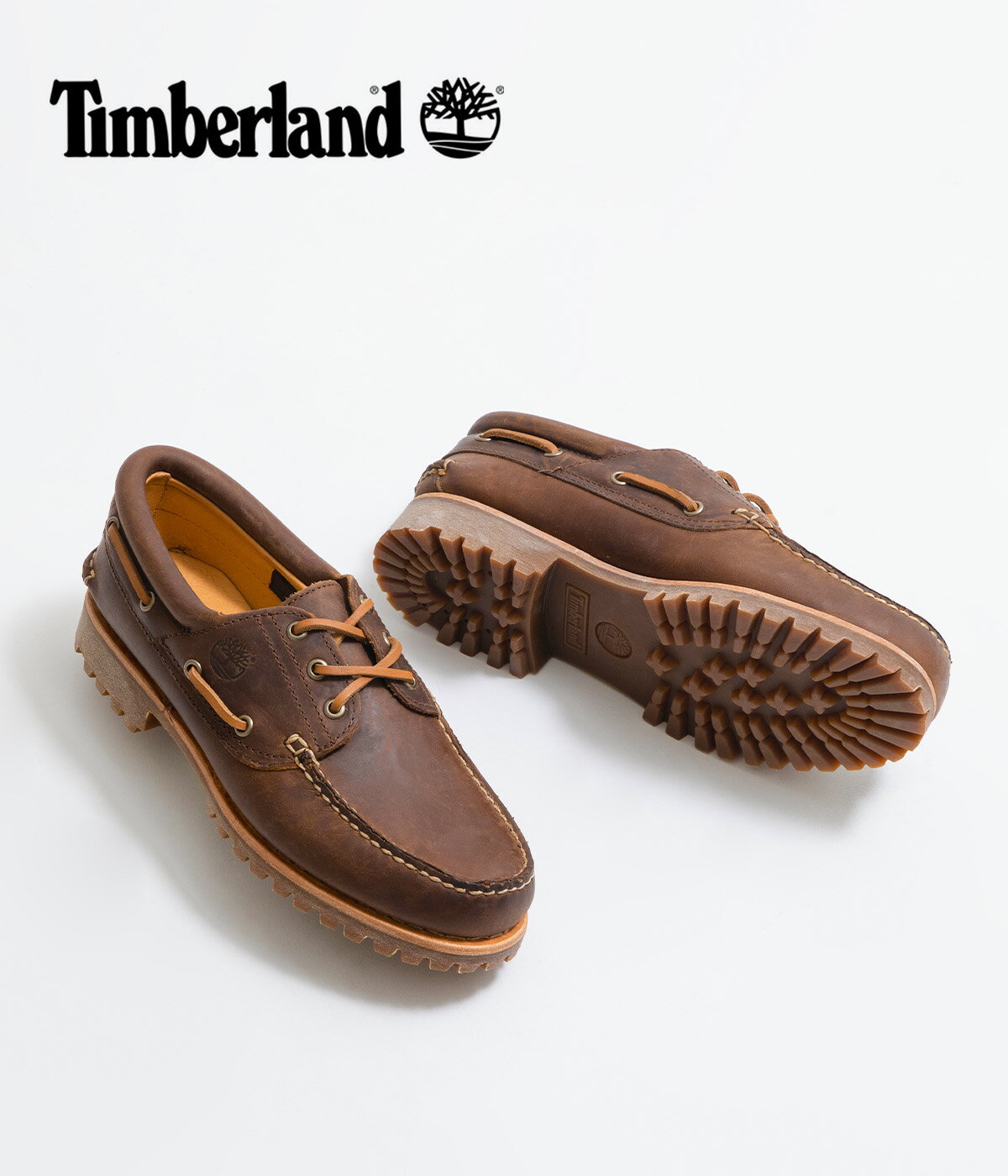 Timberland / ティンバーランド : Authentics 3 Eye Classic : オーセンティクス スリーアイ クラシック シューズ レザーシューズ モカシンシューズ 靴 モカシン製法 ベターレザー ラグソール ラバーアウトソール 耐久性 クッション性 : A62FW