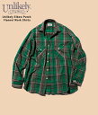 Unlikely / アンライクリー : Unlikely Elbow Patch Flannel Work Shirts /全2色 : ネルシャツ 長袖シャツ フラップポケット グリーン ベージュ チェック柄 オーバーサイズ ギザコットン シンプル メンズ ワークシャツ : U23F-11-0002