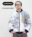 AUBERGE / オーベルジュ : LITHIUM PAINT : リチウムペイント アウター ブルゾン ジャケット ジャンパー 世界地図柄 ハンドペイント シンプル MA-1風 ジップブルゾン ジャガード織り ハンドペイント ゆったりシルエット カジュアル : AU23A09