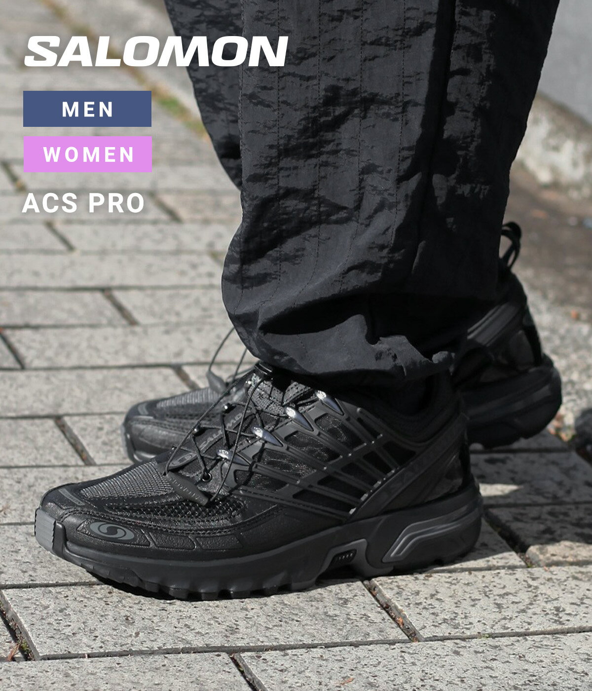 SALOMON SNEAKERS / サロモン スニーカーズ : ACS PRO : エーシーエス プロ スニーカー アウトドア シューズ 靴 フットウェア スポーティー ボリューム メンズ レディース ユニセックス ブラック アウトドア : L47179800【ANN】【WAX】のサムネイル