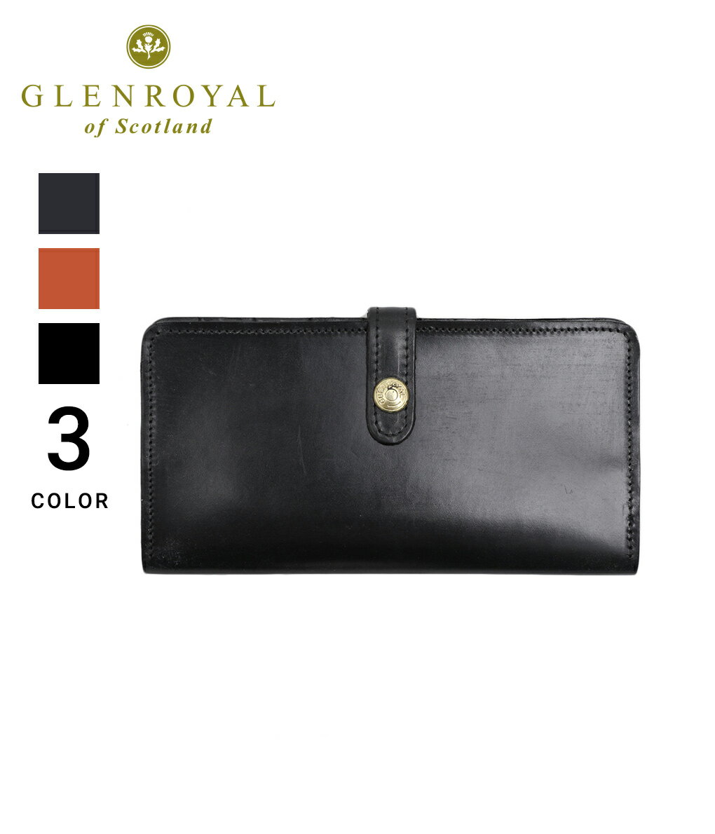 グレンロイヤル 財布（メンズ） 【送料無料】GLENROYAL / グレンロイヤル : ROUND LONG PURSE / 全3色 : ラウンド ロングパース ブライドルレザー 長財布 ウォレット ギフト プレゼント 贈り物 財布 レザー 本革 ロングセラー コインケース 経年変化 タンニン鞣し 撥水 堅牢 : 03-6178【MUS】