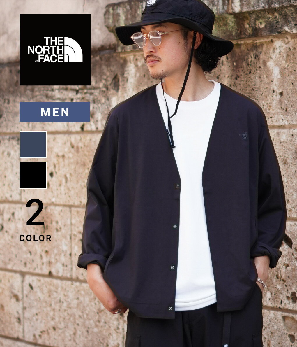 THE NORTH FACE / ザ ノースフェイス : Tech Lounge Cardigan / 全2色 : テック ラウンジ カーディガン 長袖 パッカブル メンズ ブラック アーバンネイビー エンボス加工 ロゴ レギュラーフィット デイリーユース キャンプ アウトドア : NT12360【WAX】のサムネイル