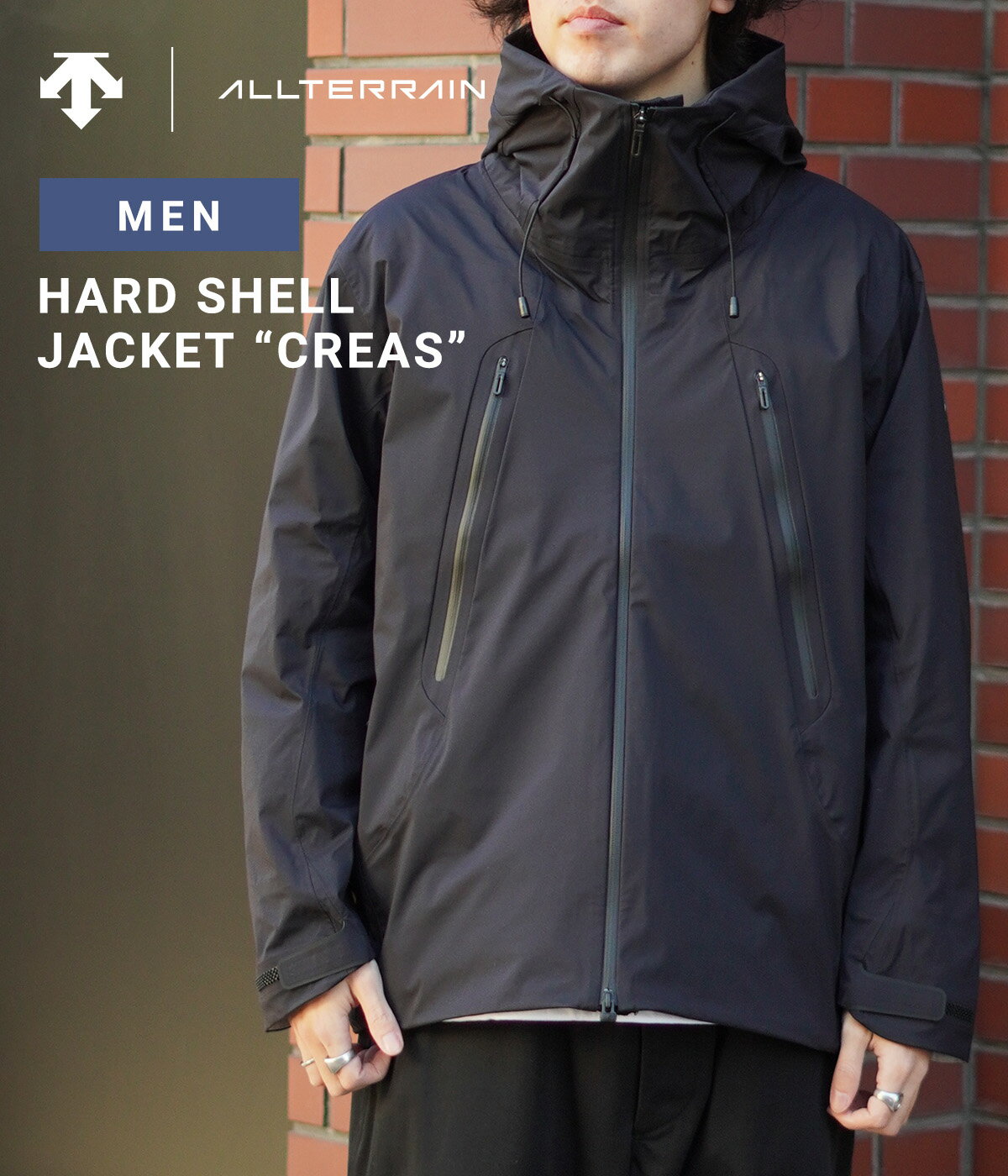 【送料無料】DESCENTE ALLTERRAIN / デサントオルテライン (水沢ダウン) : HARD SHELL JACKET “CREAS“ : ハードシェルジャケット クレアス シェル マウンテンパーカー 伸縮性 軽量性 防水透湿性 アウトドア タウンユース アウター : DAMXGK30X【NOA】【WIS】