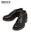 Whites Boots / ホワイツブーツ : WHITE 039 S OXFORD : ホワイツ ホワイツブーツ オックス レザーシューズ レザー シューズ ビジネスシューズ 靴 革靴 ブラック クロームエクセルレザー 牛革 ビブラムソール カジュアル : 300HCOX-BK-SBR【WIS】
