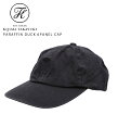 KIJIMA TAKAYUKI / キジマ タカユキ : PARAFFIN DUCK 6PANEL CAP : パラフィンダック 6パネルキャプ 帽子 ストーンウォッシュ ブラック コットン ストーンウォッシュ アジャストベルト コンパクトサイズ パラフィン コットンダック: 232710【RIP】