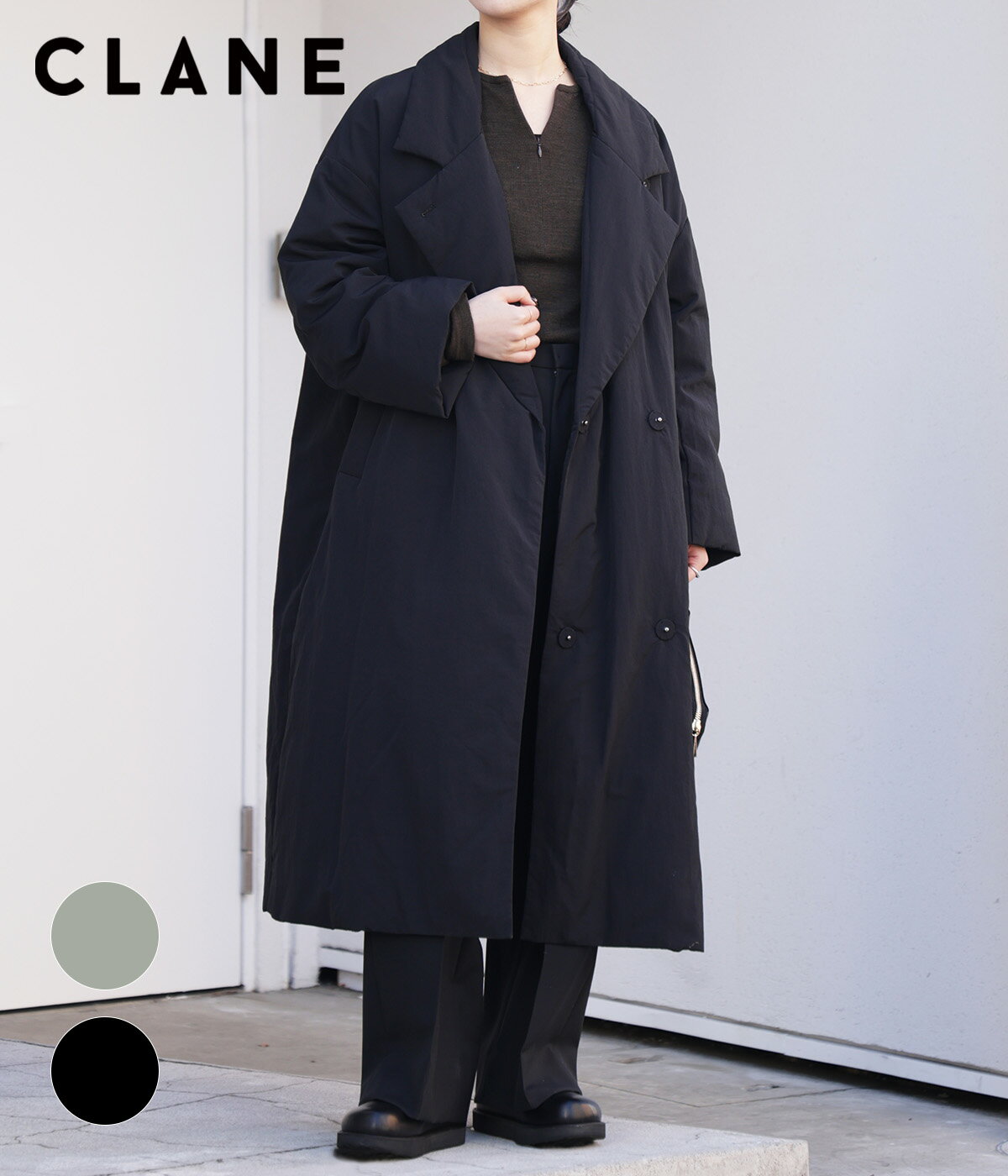 [SALE]CLANE : [レディース]COLOR DOWN CHESTER COAT / 全2色 : 19101-0172 [DEA]