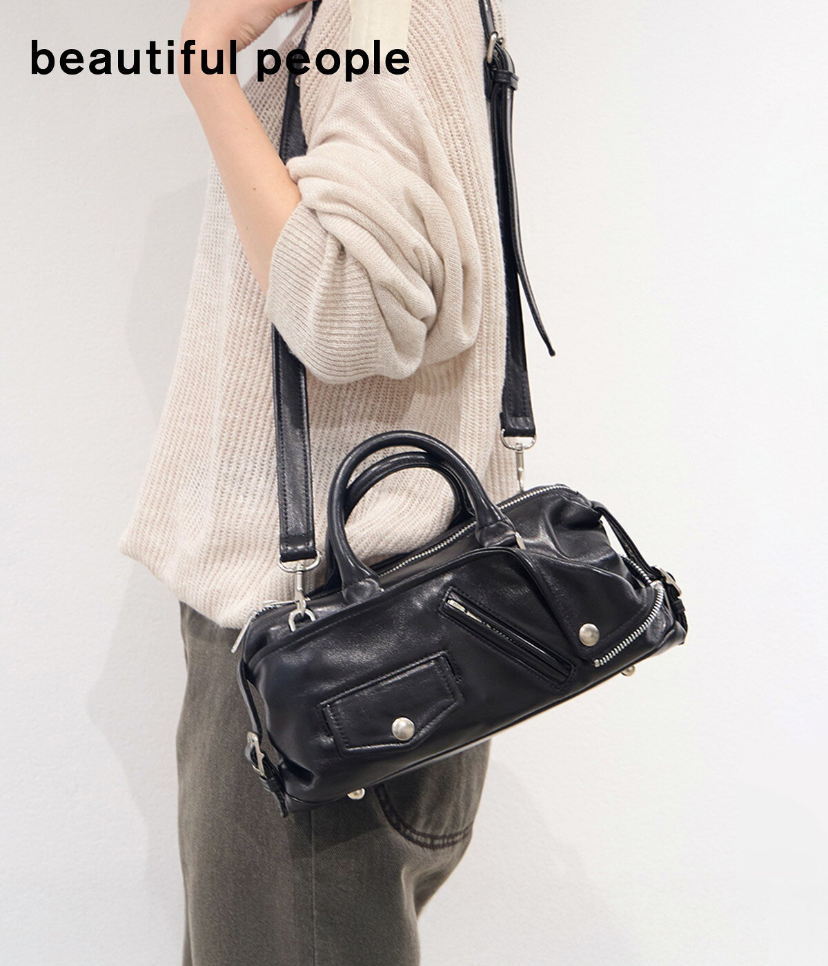 [送料無料]beautiful people : [レディース]excerption riders boston bag : 1646612004[ANN][U]