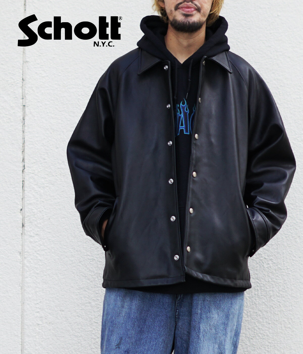 楽天市場】schott コーチジャケット(素材(生地・毛糸)本革 楽天市場】schott コーチジャケット(素材(生地・毛糸)本革