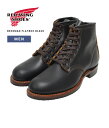 RED WING / レッドウィング : BECKMAN FLATBOX No.9060 : ベックマン フラットボックス ブラック シューズ ブーツ ワークブーツ ラウンドトゥ ブラック クローンダイク ブラックレザー 茶芯レザー 本革 Dワイズ 先芯無し メンズ : 9060【STD】