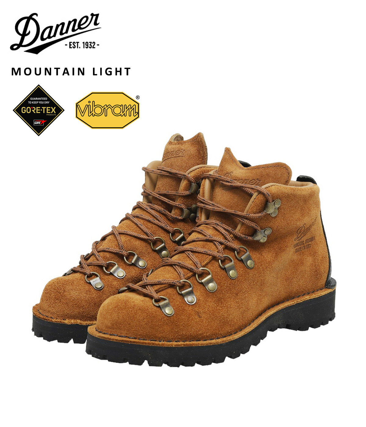 Danner / ʡ : MOUNTAIN LIGHT : ޥƥ饤 ֡ ϥå ϥåȥ֡ 塼  쥶֡  ɿ Ʃ GORE-TEX ӥ֥९åե  쥶 ׷ۼ 饷å ꥫ : 31548STD