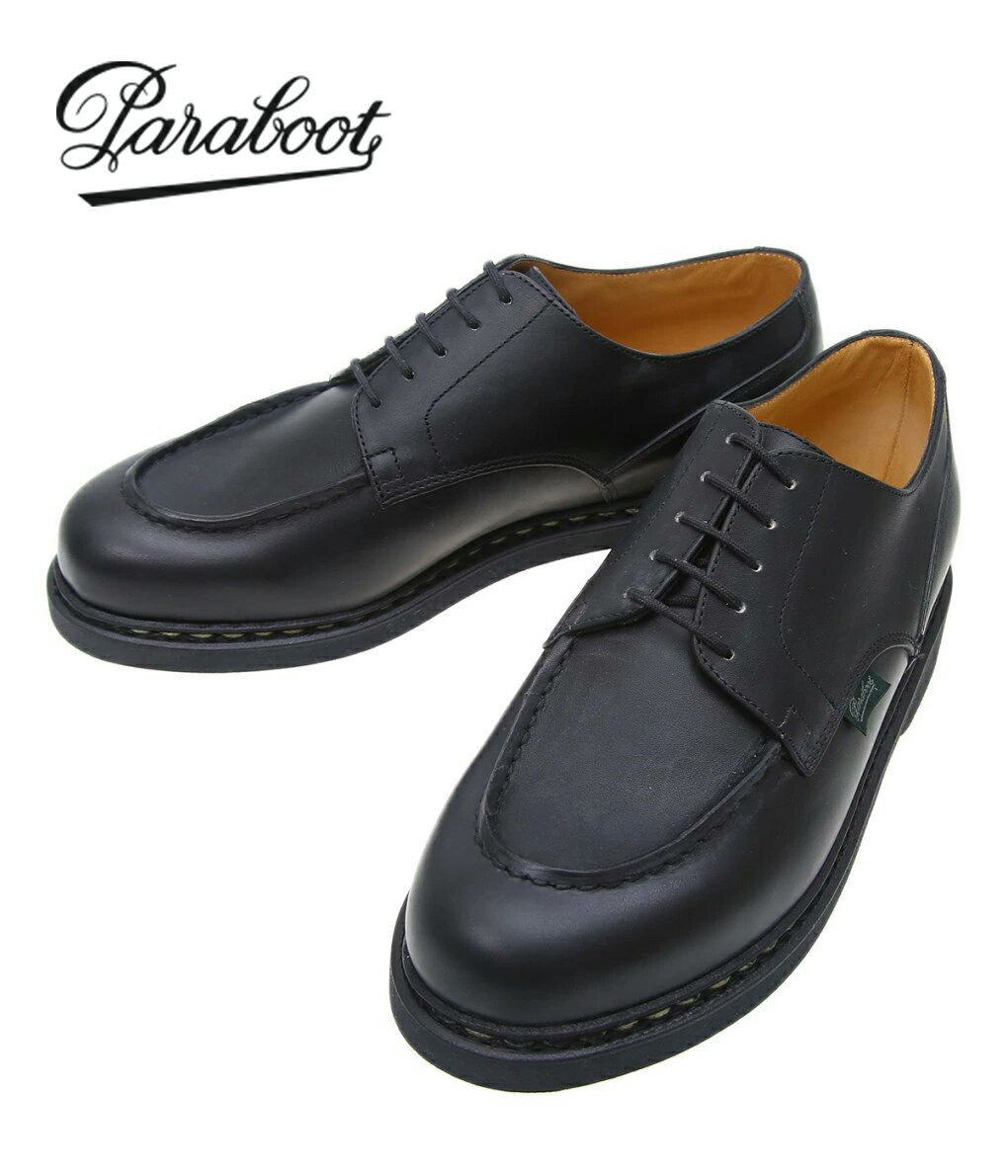 Paraboot / パラブーツ : Chambord : シャンボード シューズ 靴 レザーシューズ 革靴 本革 PARA‐TEX ラバーソール Uチップ ノワール ブラック フランス製 ストームウェルト 防水 撥水 タウンユース ベストセラー クラシカル : 710709 