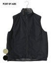 PORT BY ARK / ポートバイアーク : Zip Vest / 全2色 : ジップベスト スタンドカラーベスト レイヤードスタイル ボックスシルエット ダブルジップ メンズ トップス ARKnets アークネッツ : PO14-V001【COR】【BJB】