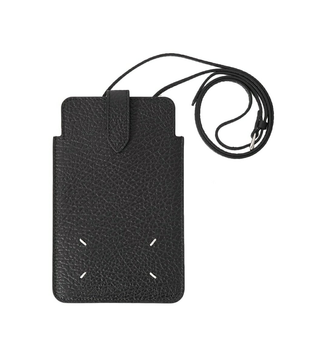 【送料無料】Maison Margiela / メゾン マルジェラ : Phone Neck Pouch : フォン ネック ポーチ スマートフォンホルダー スマホケース グレイニーレザー 牛革 : SA1VZ0008-P4455【BJB】