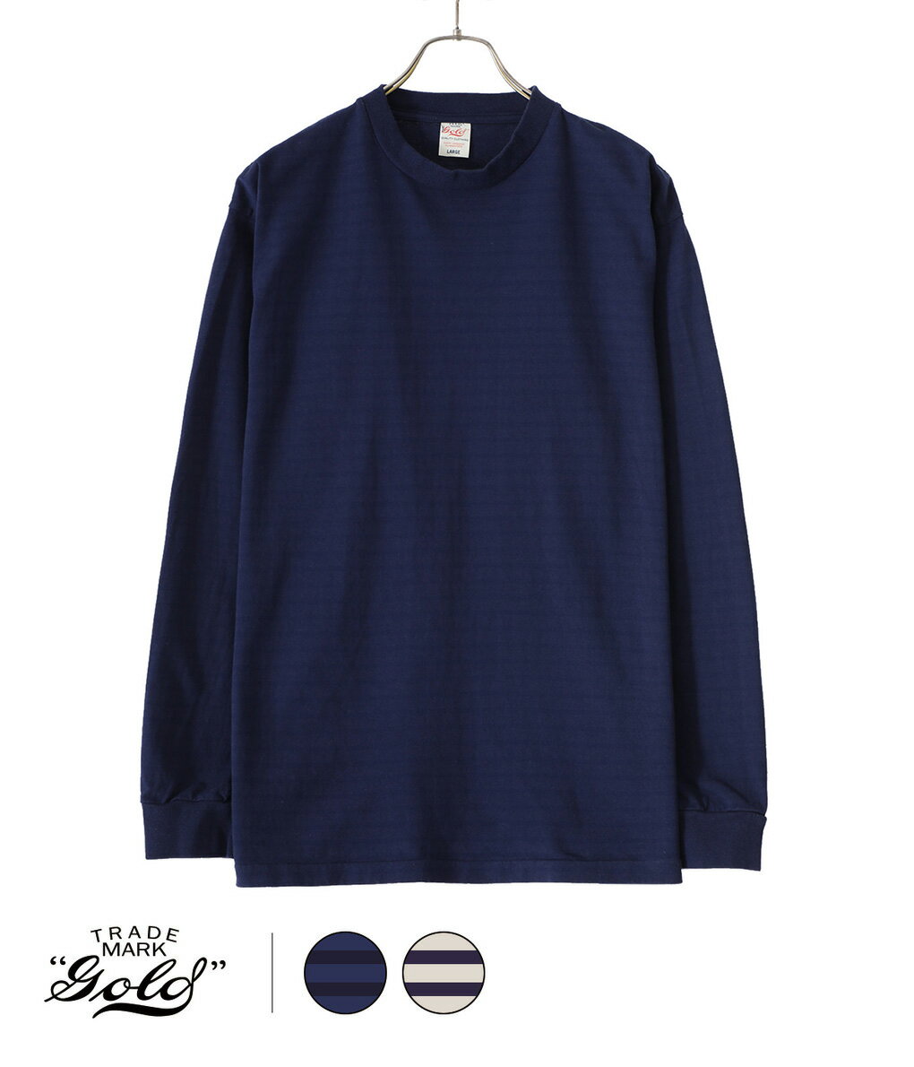 東洋エンタープライズ GOLD / ゴールド : ORGANIC COTTON BORDER L/S T-SHIRT / 全2色 : オーガニック コットン ボーダー ロングスリーブ 長袖 ボーダーロンティー メンズ : 23A-GL69101