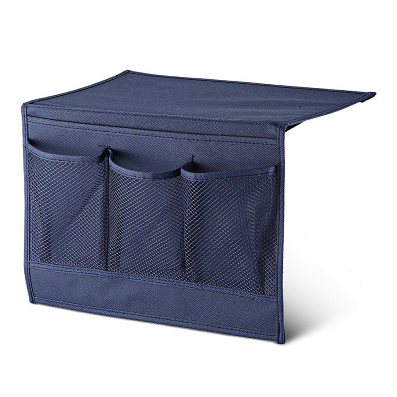 ベッドサイド ポケット ストレージバッグ 収納 小物入れ 吊り下げ式 忘れ物防止 壁掛け 小物整理(ネイビー)