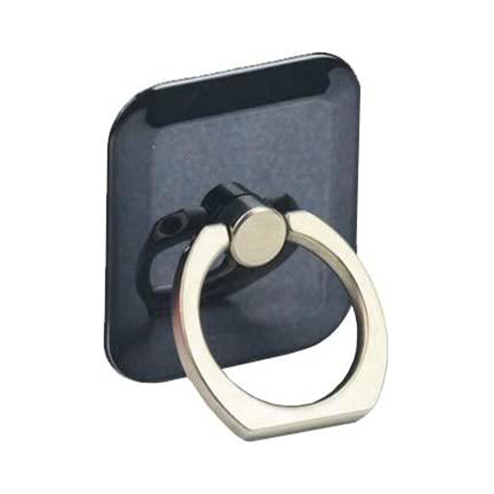 四角形携帯電話リング 360°回転リングスタンド 携帯電話貼付け式スタンド スマホリング 携帯電話バックル (ブラック)