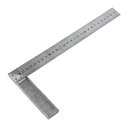 直角定規 差し金 30cm アルミ合金角度定規 90 度のまっすぐな定規 大工用角度定規 幅広のクラフトマンズスクエア 建築 鉄工 木工用 人間工学に 設計されている救う労働(シルバー)