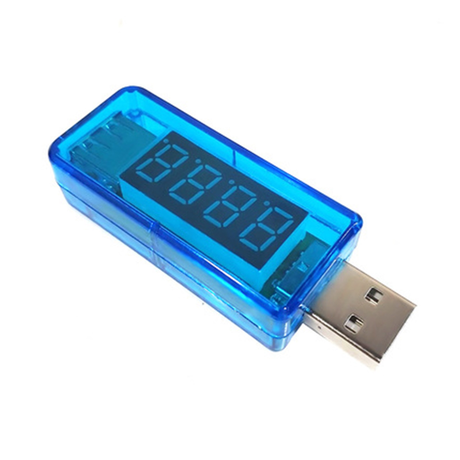 USB電圧検出器　モバイル電源電流テスター　デジタル電流電圧測定器 (ブルー)