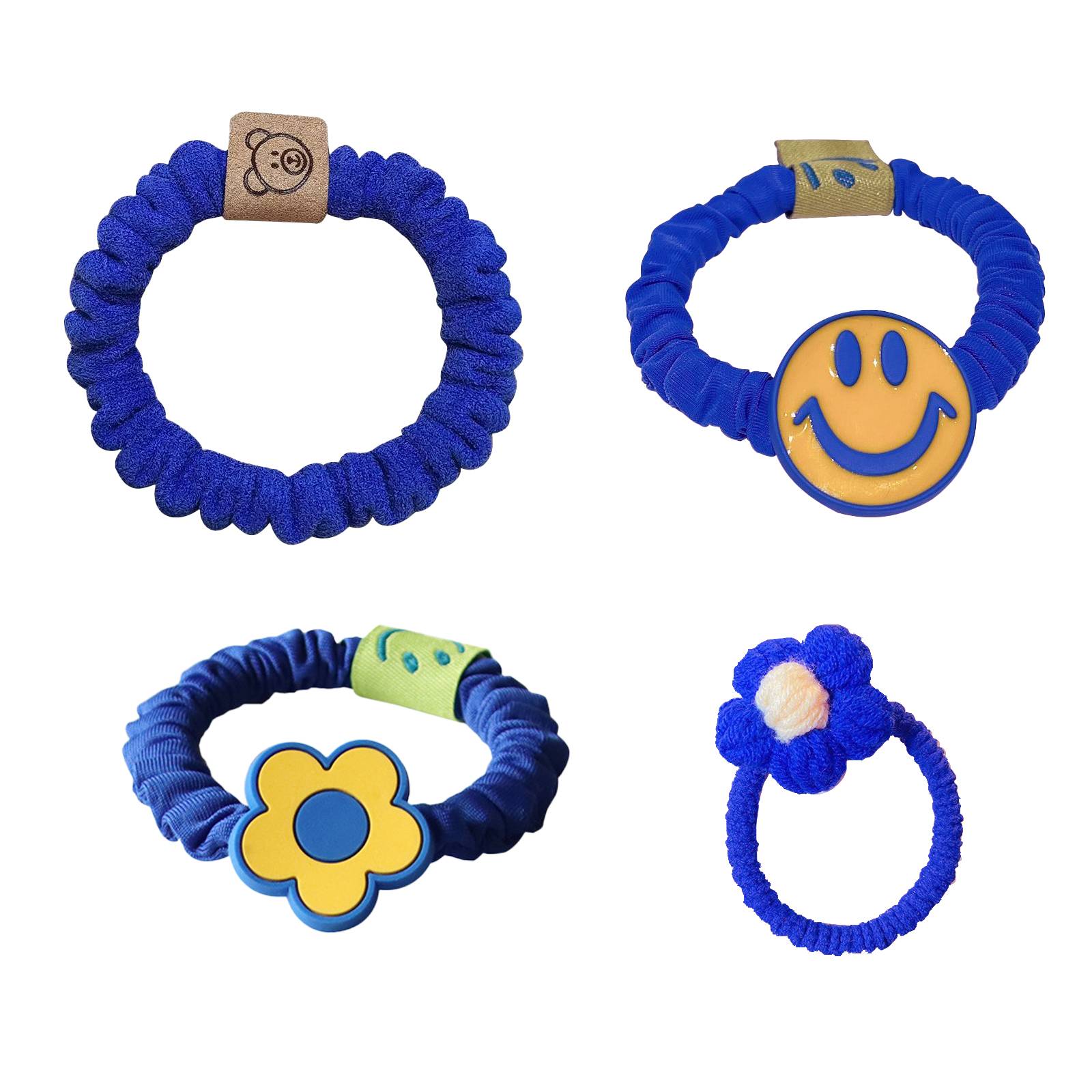 【4本セット】ヘアゴム 髪ゴム 跡がつかないヘアゴム ヘアアクセサリー 髪束ね 高弾性 おしゃれ 女性用ヘアゴム 弾性ヘアタイ 立体感 おしゃれ 高弾力ヘアタイ...