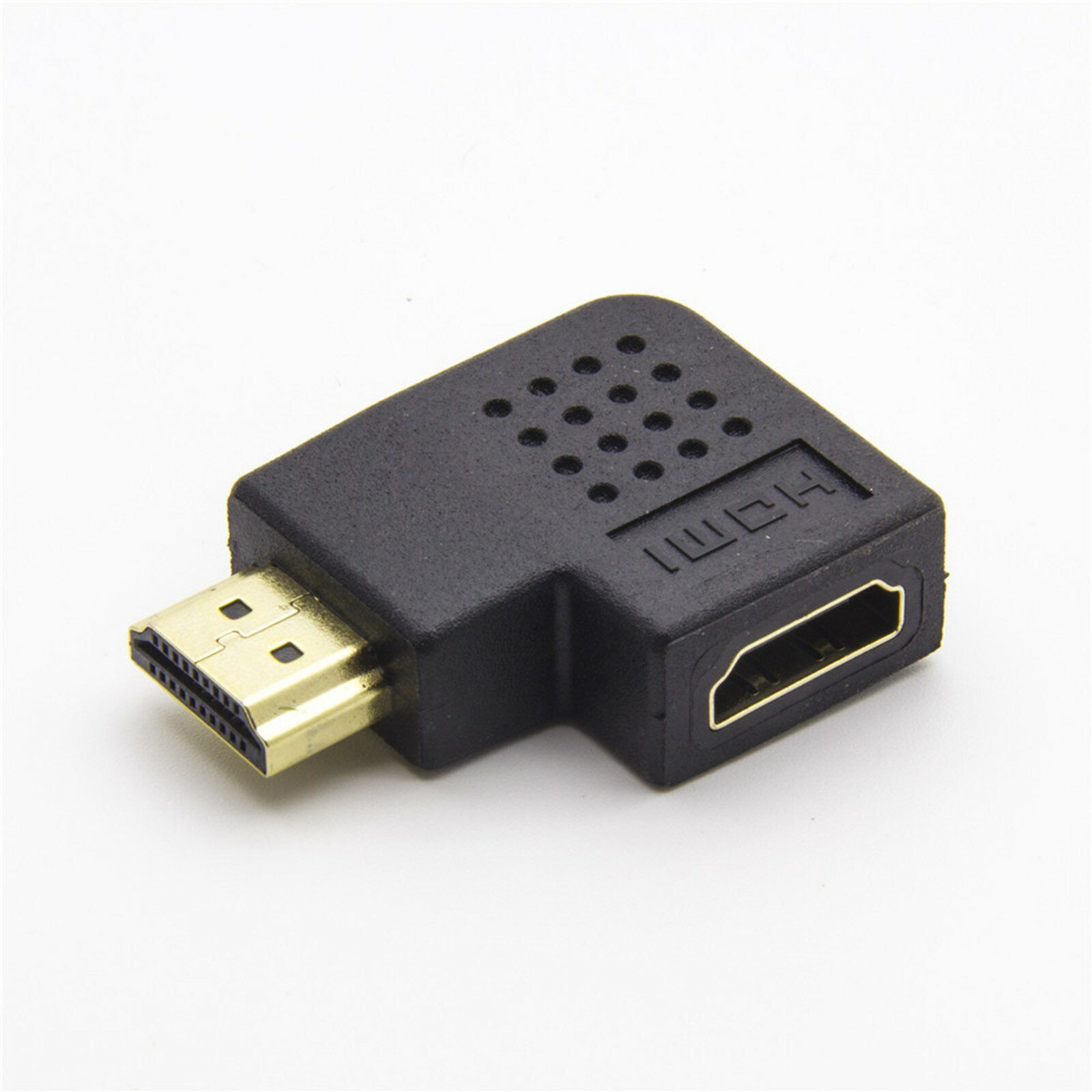 HDMI L型コネクタ HDMIアダプタ HDMIオス-メスアダプタ HDMIケーブル L型90度+270度オス-メス TVコネクタ 酸化しにくい 効率的で安定した伝送 1パック (ブラック)