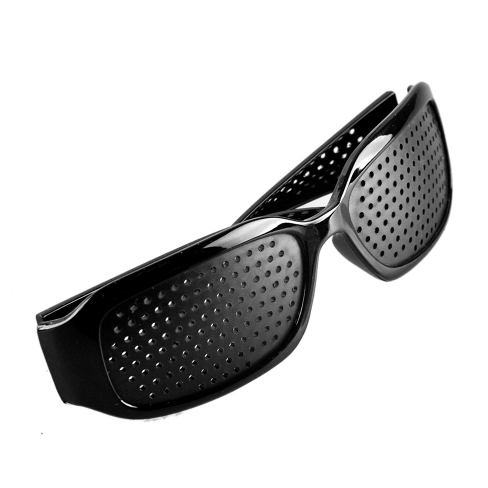 多孔な眼鏡 穴メガネ ピンホールメガネ ライスネイルメガネ ピンホールサングラス 小さい穴の入った近..