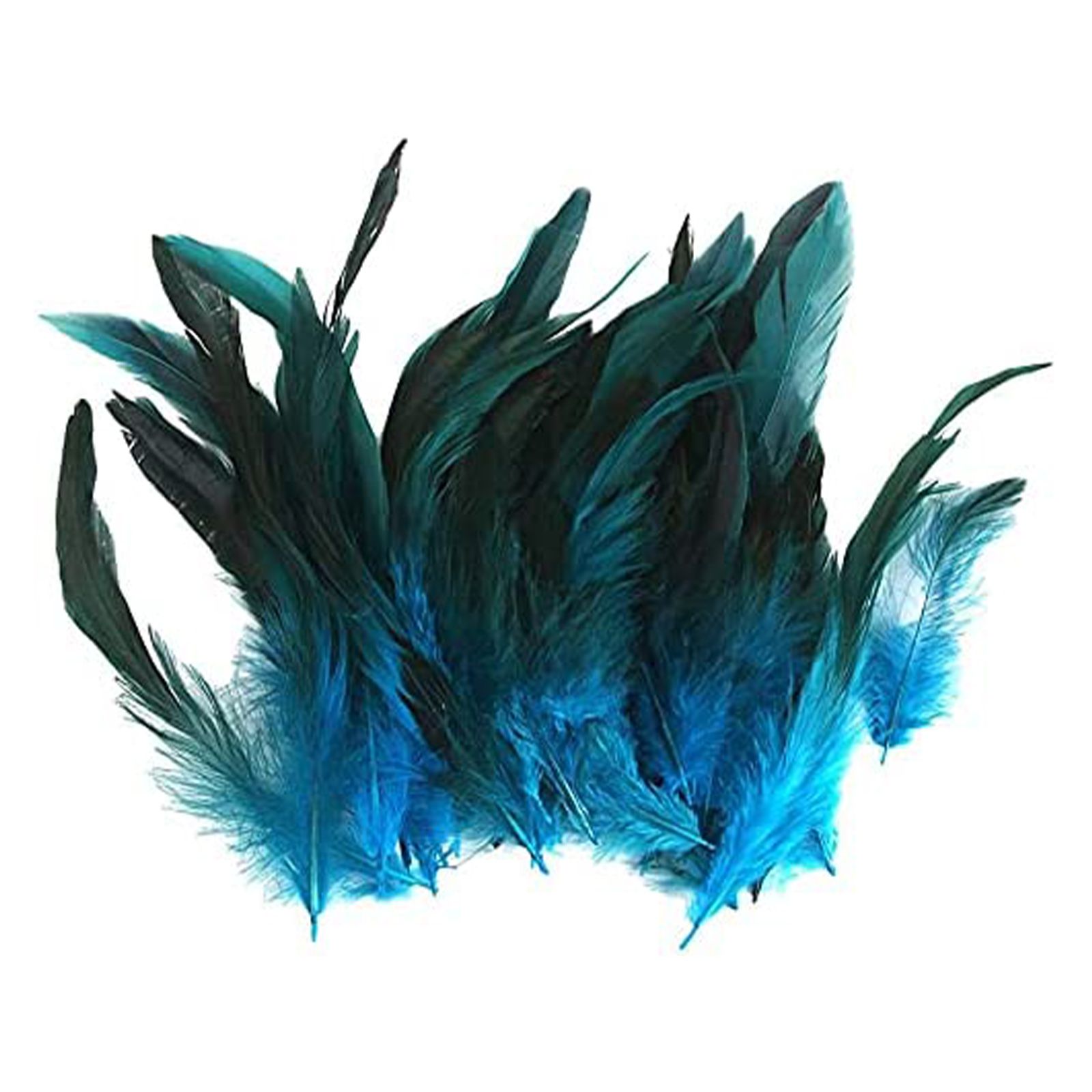 装飾用手作り羽毛 手作りDIY用品 手芸品ジュエリーアクセサリー　演劇衣装アクセサリー　50本　（レイクブルー）