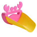 こども用の水槽 赤ちゃん用の手洗い補助延長器 カートゥーン風の水栓延長器 カニの安全な手洗い器 壁掛け式の水導き器 手洗い補助器具(ピンク+イエロー)