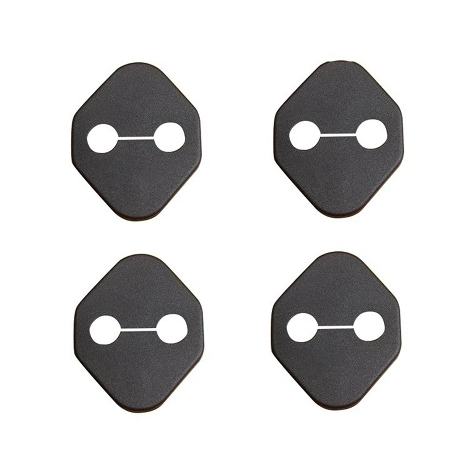 ストライカーカバー ストッパーカバー 無地 ドア カバー　錆防止　内装パーツ　カスタムパーツ　アクセサリー　ドレスアップ　カー改造用品　保護カバー　4個入り (ブラック)