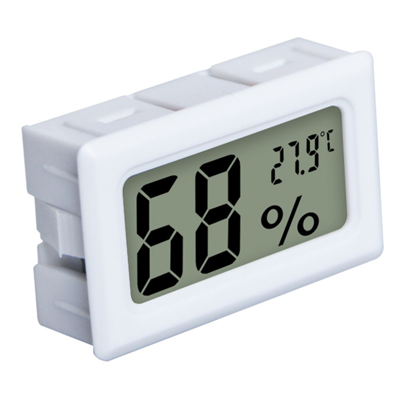 家庭用電子温湿度計 LCD電子温湿度計 温湿度計 嵌入式高精度電子温度表示器(ホワイト)