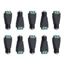 5.5mm x 2.1mm DCジャック変換プラグ RCAメスプラグ DC電源アダプタコネクタ CCTVカメラとLEDテープライト用 メス10個セット