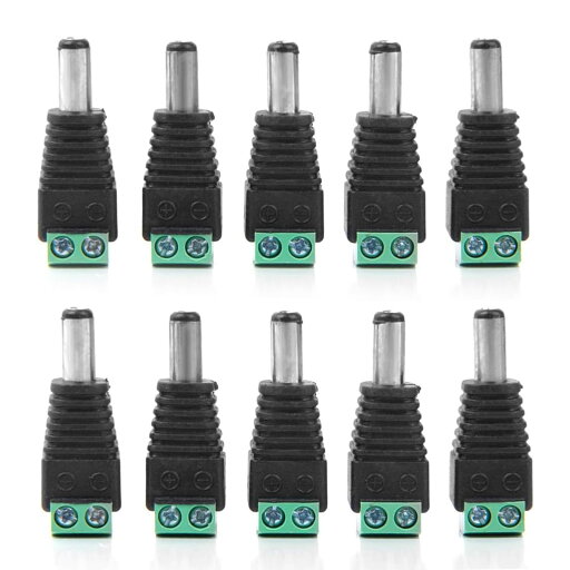 【10個入り】DC電源アダプター変換ヘッド LED監視カメラ用 ノーハンダー接続 公式プラグ 音響アクセサリー 12V 【10個入り】DC電源アダプター変換ヘッド LED監視カメラ用 ノーハンダー接続 公式プラグ 音響アクセサリー 12V