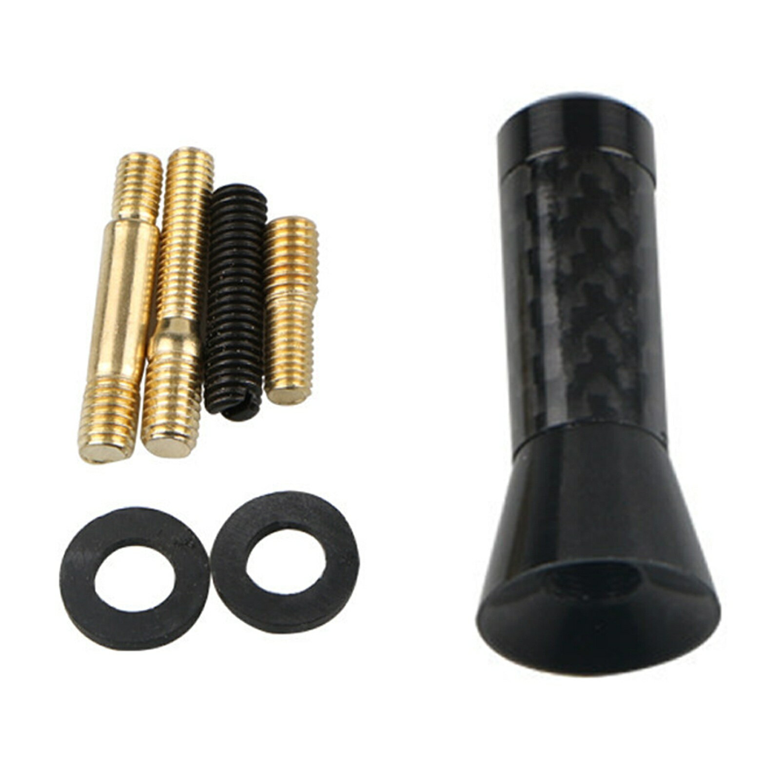 車カーボンファイバーアンテナ　炭素繊維信号線　車用ラジオアンテナ　自動車部品 　3.5CM (ブラック)