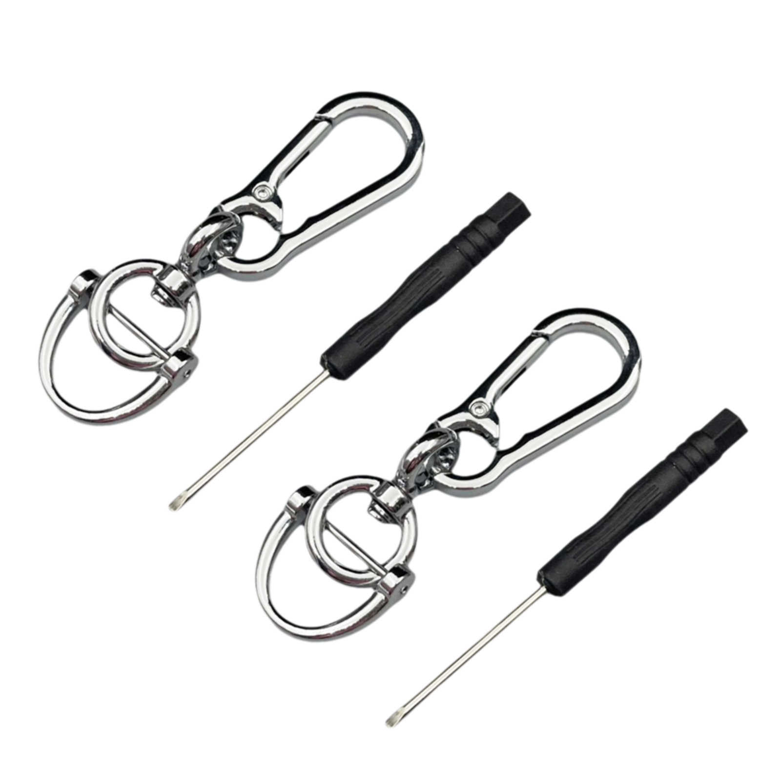 【2個入り】キーホルダー 車 .キーホルダー キーリング メンズ 鍵 紛失防止 キーホルダー 車用キーリング メンズ D型マルチフック 馬蹄型 カラビナ キーチ...