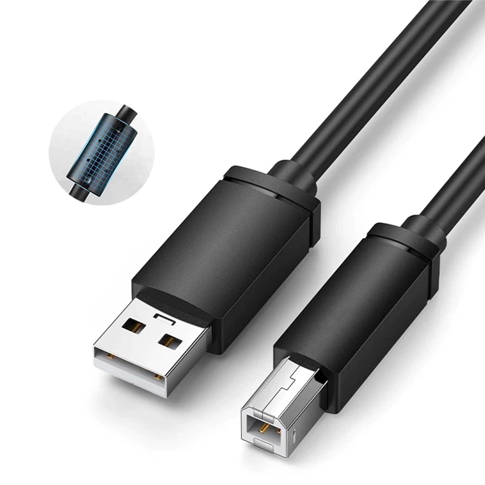 プリンターケーブル usbケーブル abタイプ USBプリンターケーブル USB2.0 A-B ケーブル 高速データ転送..