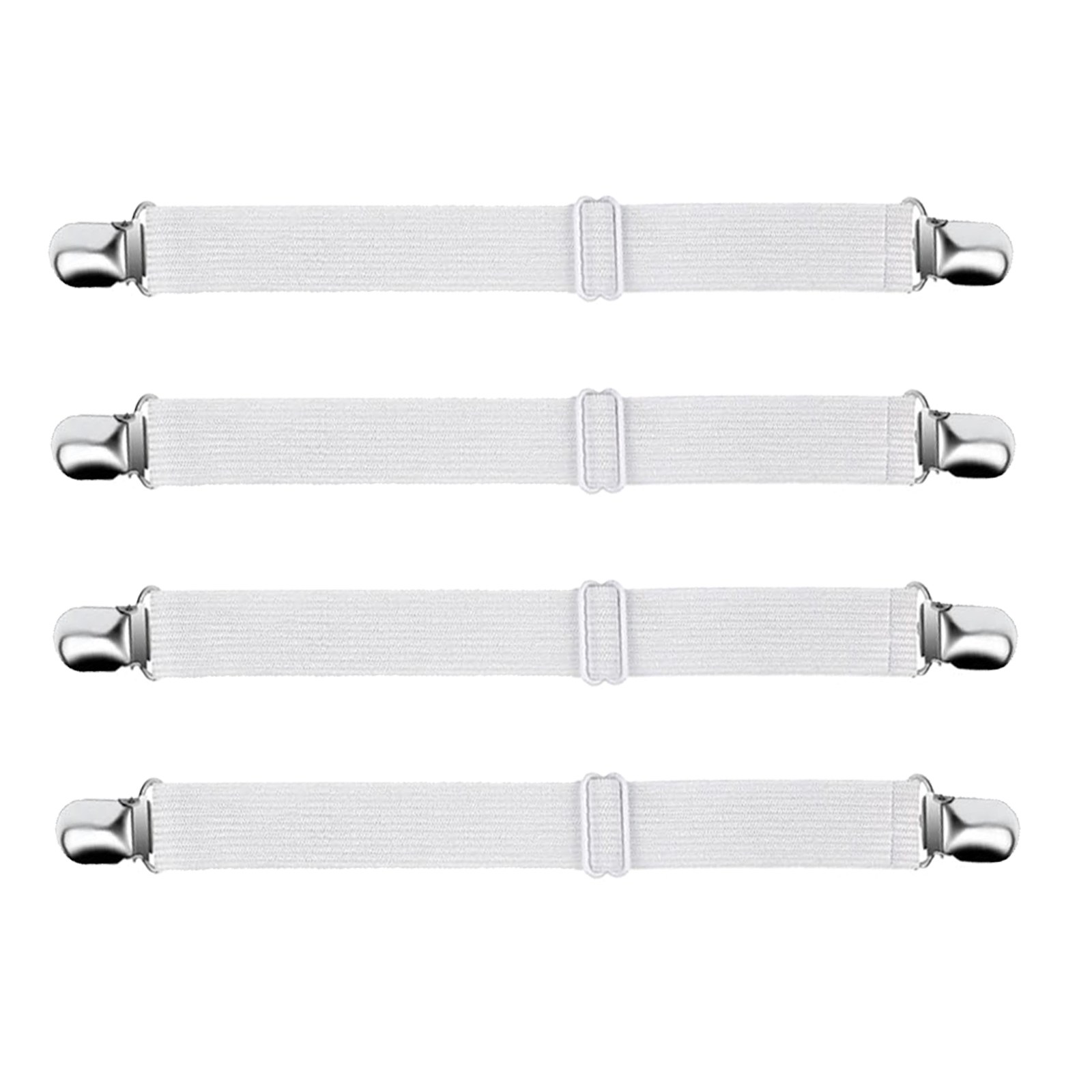 【4 個入り】ブランケットクリップ マットレスバンド 強力クリップ 強力固定 ズレ防止 ベッドシーツ固..