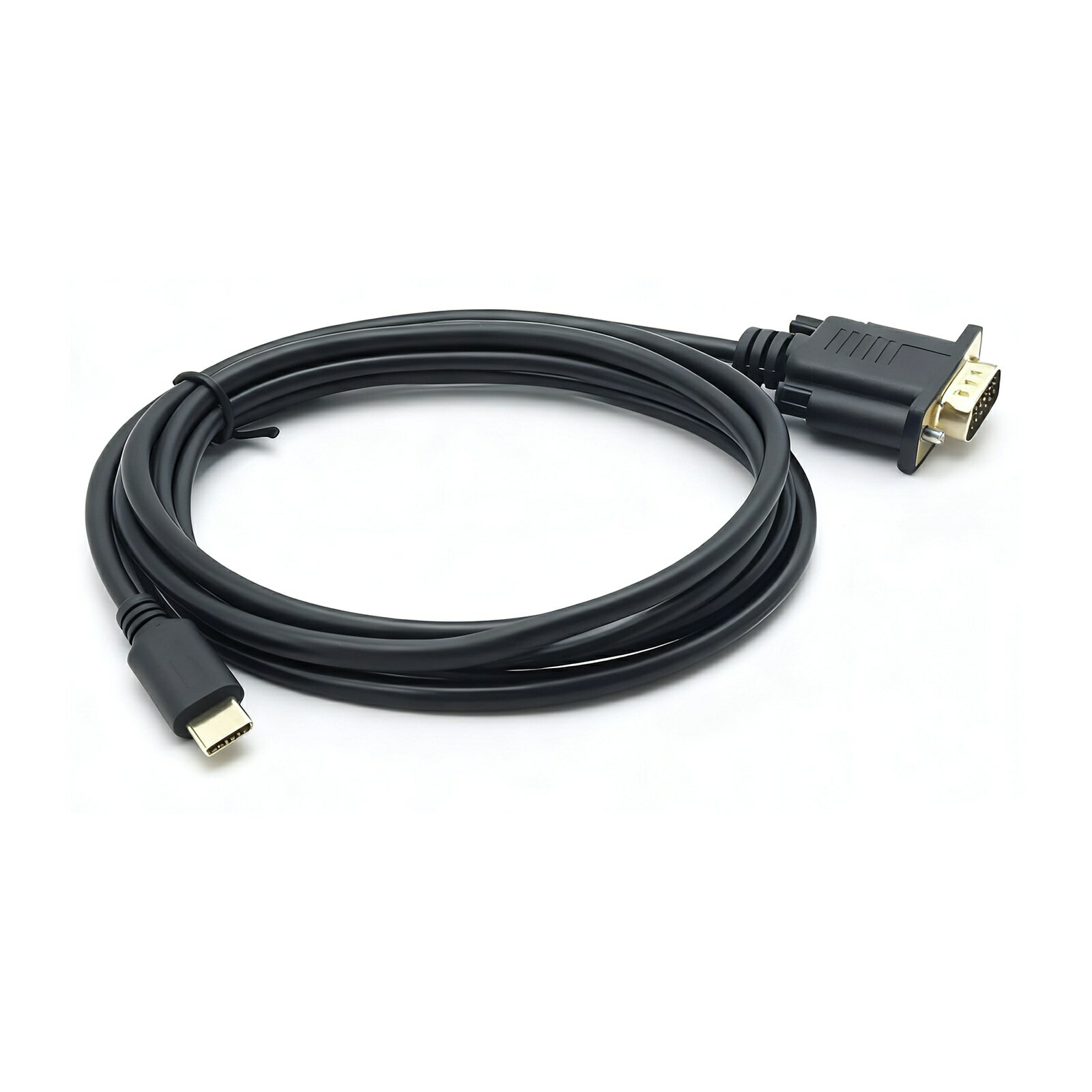 vga ケーブル モニターケーブル ディスプレイケーブル Type-C VGA 変換ケーブル 1.8m 高画質 1080P 対応 Type-C to VGA アダプタ ケーブル ノートPC テレビ プロジェクター モニター 接続 即插即用