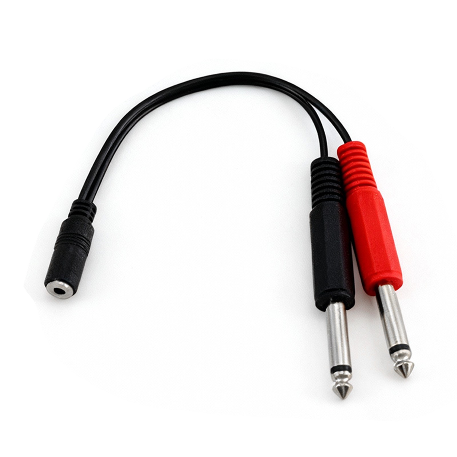 ステレオケーブル ステレオミニプラグ 変換 3.5mmステレオミニプラグ 3.5mmメス→6.35mmモノラル×2 分配ケーブル 音声ケーブル 高音質 オーディオ変換コード 調音台 アンプ ドラム スピーカー対応