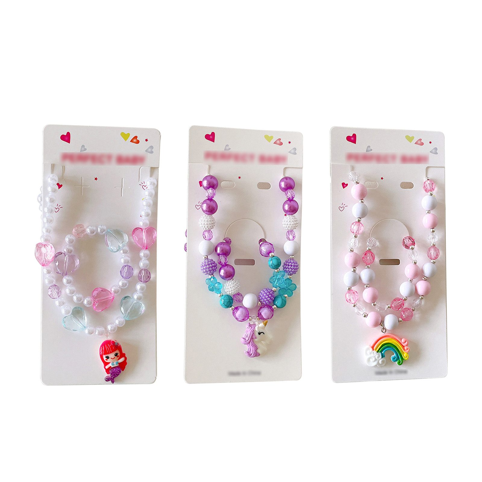 女の子 おもちゃ プリンセス おもちゃ 誕生日プレゼント 女の子 プレゼント 子供 アクセサリー ネックレス ブレスレット セット ユニコーン 人魚 レインボー 女の子 おもちゃ かわいい 手作り