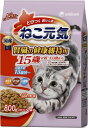 【ケース販売】 ユニ・チャーム ねこ元気 15歳頃から まぐろ・かつお・白身魚入り 1.6kg ケースまとめ買い 入数 6個