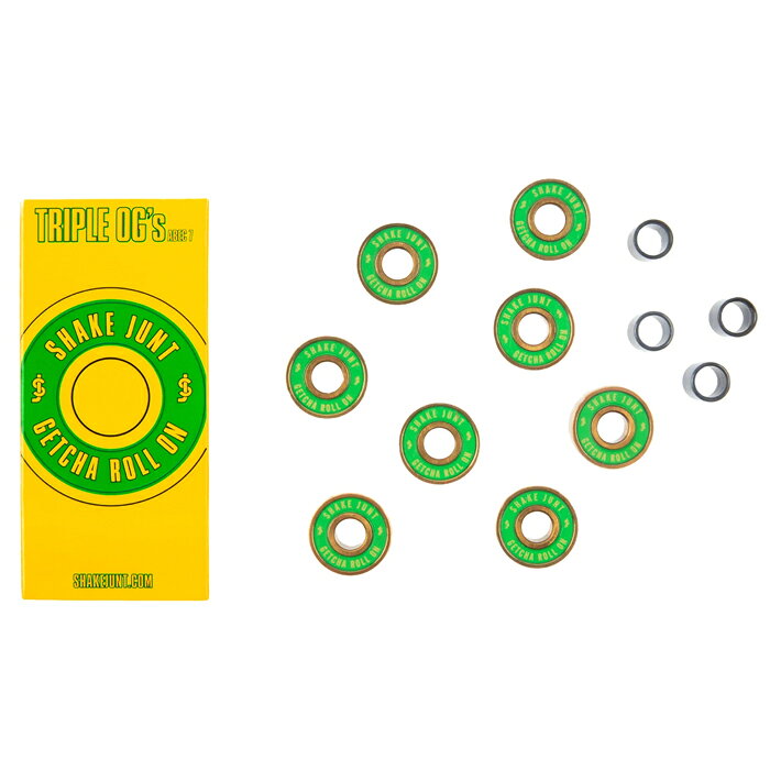 【ベアリング/スケートボード】【送料無料】SHAKE JUNT (シェイク・ジャント)TRIPLE O.G.'S BEARINGS / ABEC 7スケートボードパーツ / ベアリング
